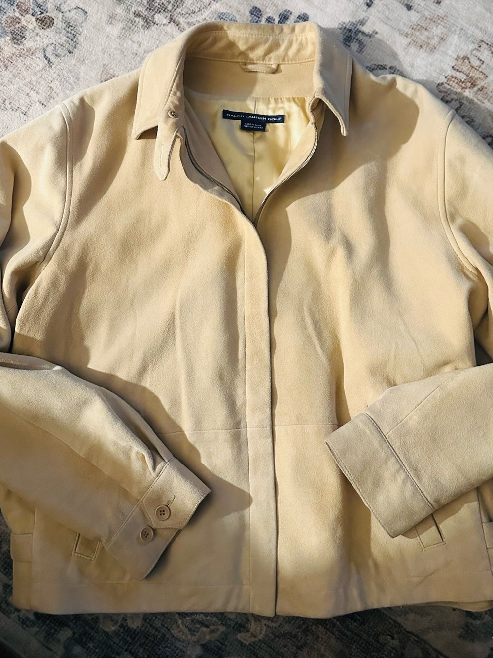 Ralph Lauren Light Beige Suede Jean Jacket